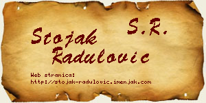 Stojak Radulović vizit kartica